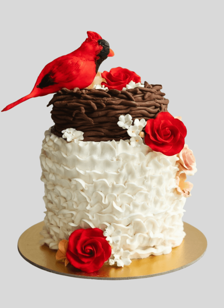 Lovely Cardinal Cake Design