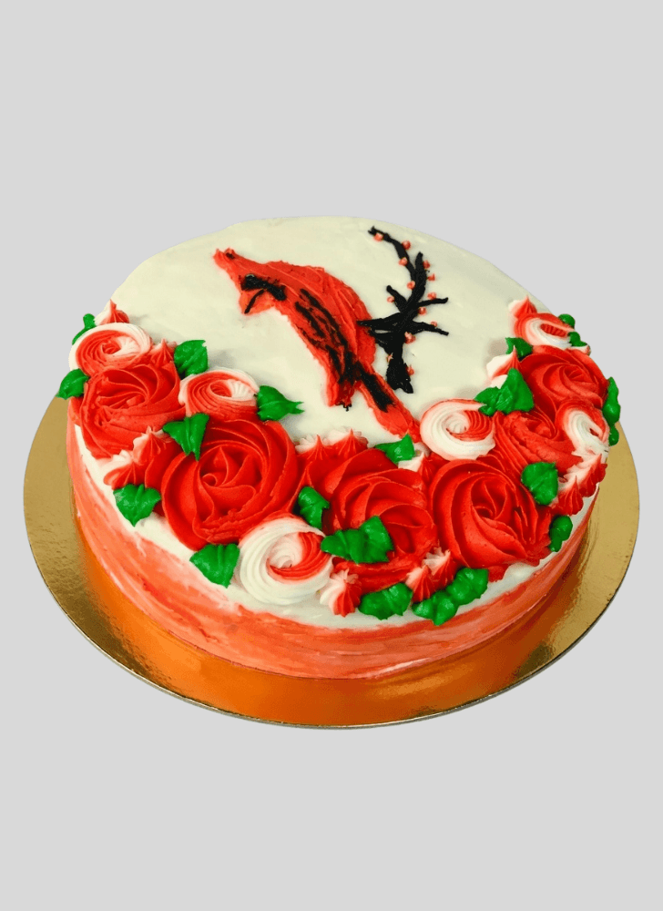 Pretty Cardinal Cake
