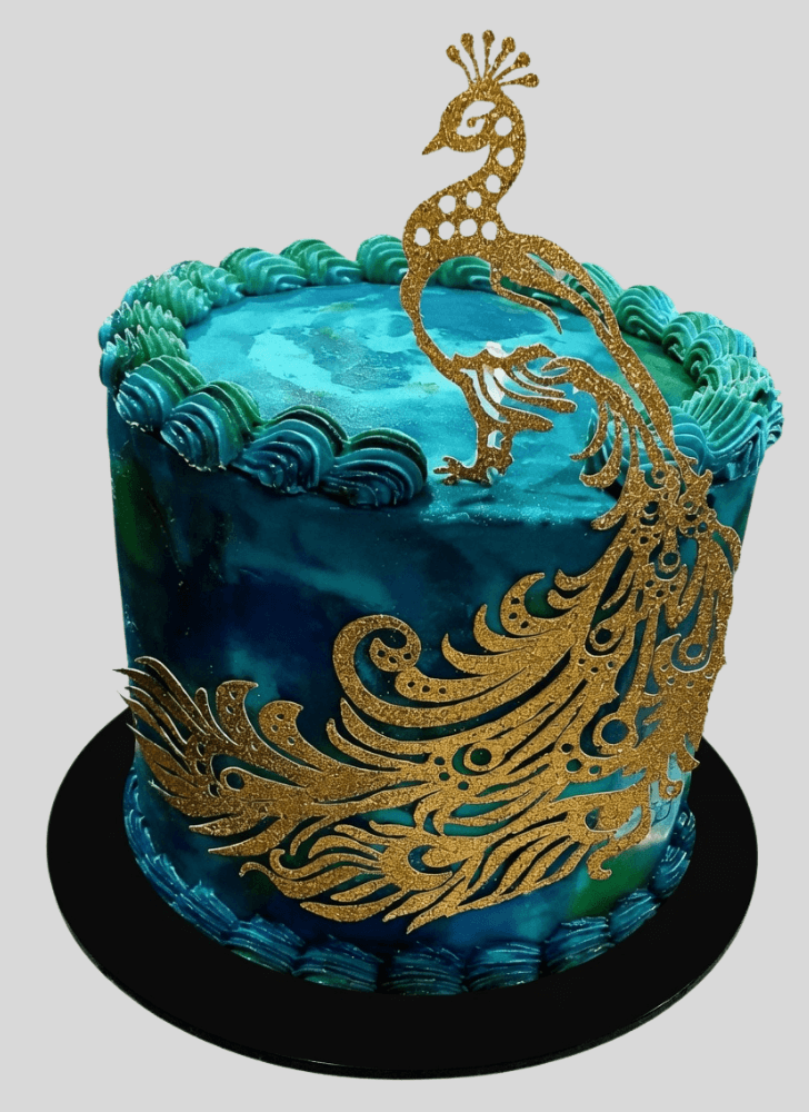 Charming Peacock Cake