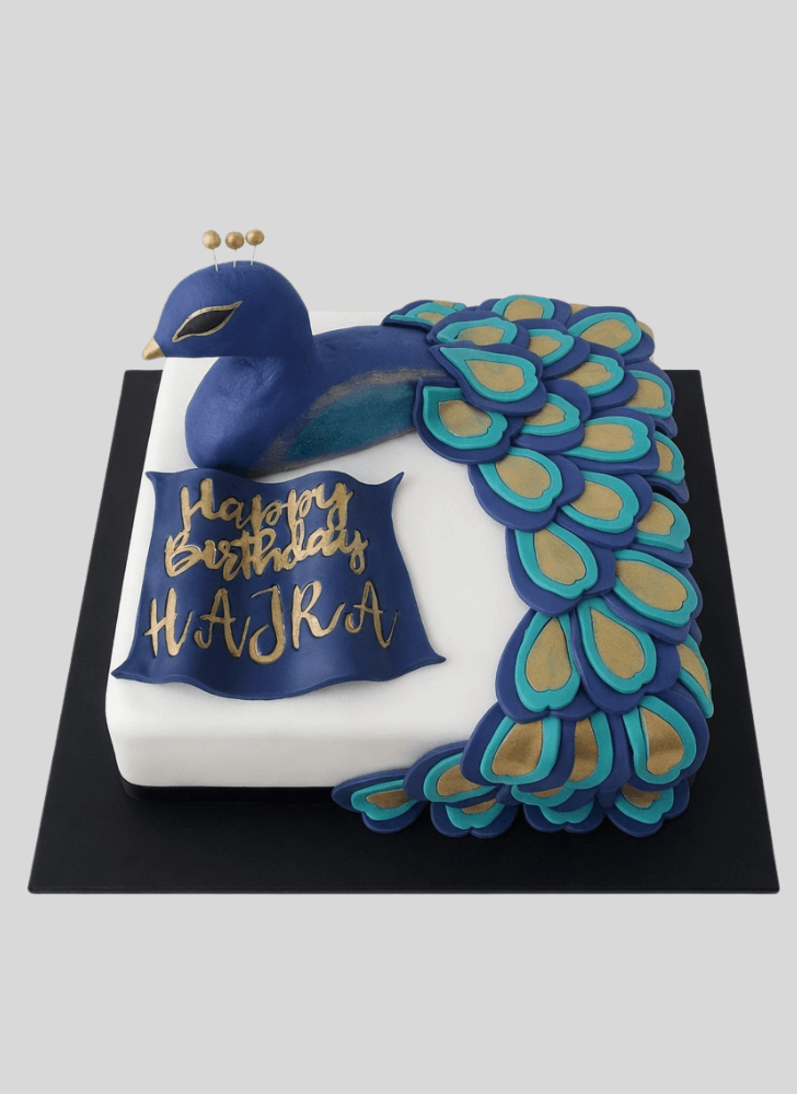 Dazzling Peacock Cake