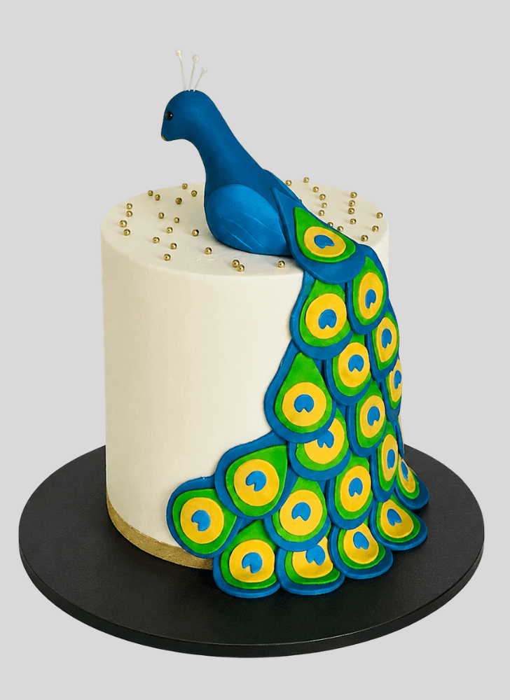 Elegant Peacock Cake