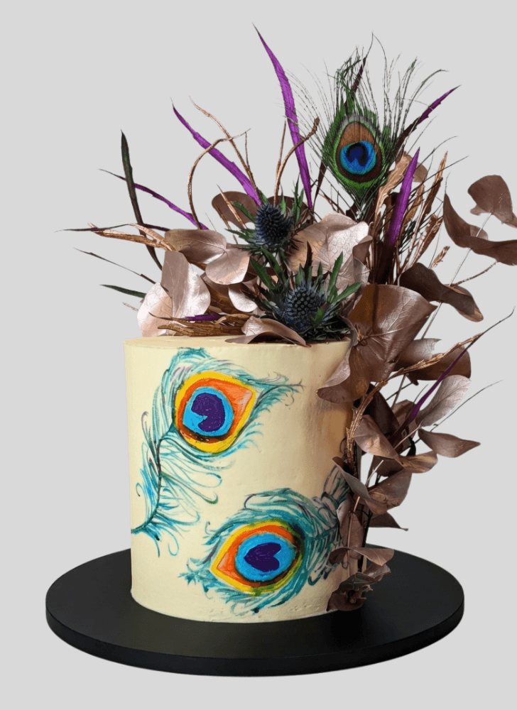 Inviting Peacock Cake