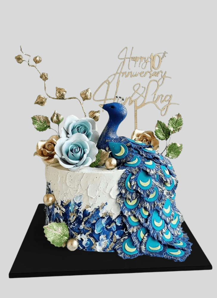 Magnetic Peacock Cake