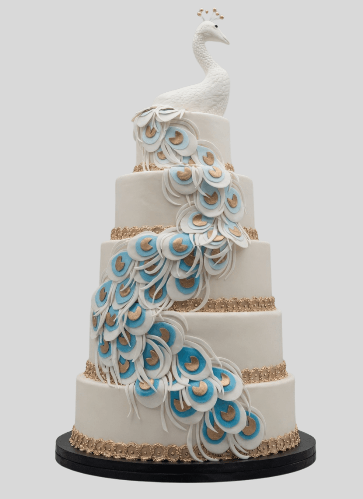 Mesmeric Peacock Cake
