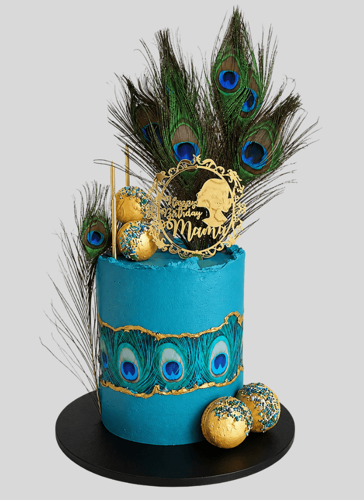 Pretty Peacock Cake