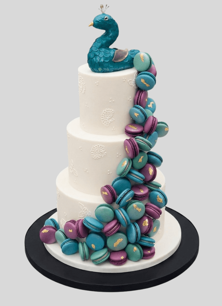 Radiant Peacock Cake