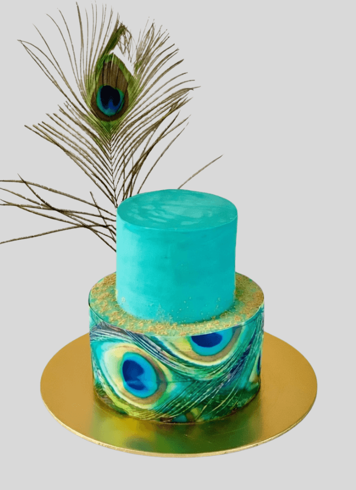 Resplendent Peacock Cake