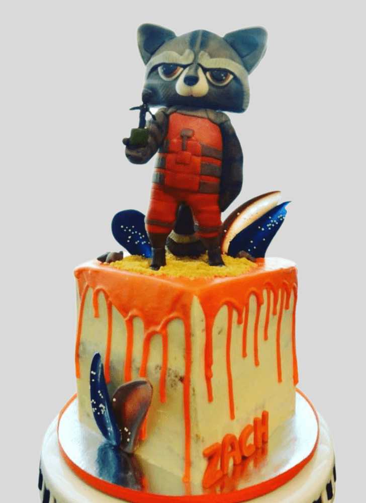 Alluring Rocket Raccoon Cake