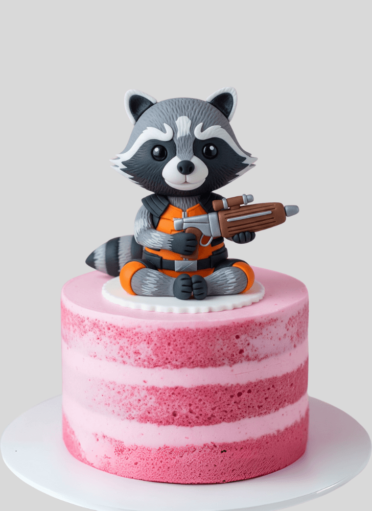 Delicate Rocket Raccoon Cake
