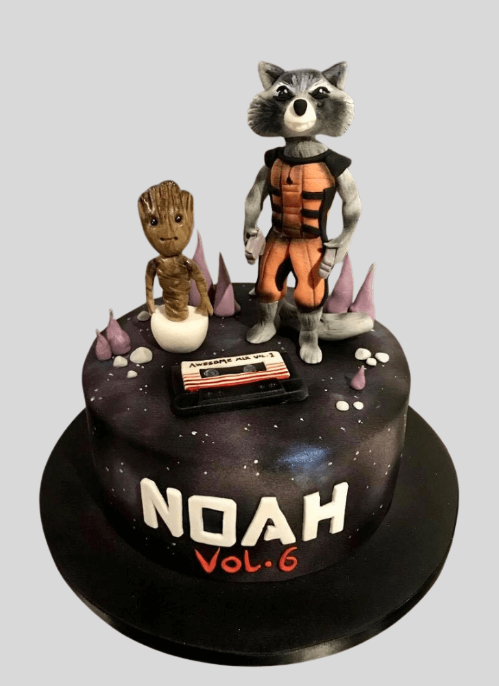 Elegant Rocket Raccoon Cake