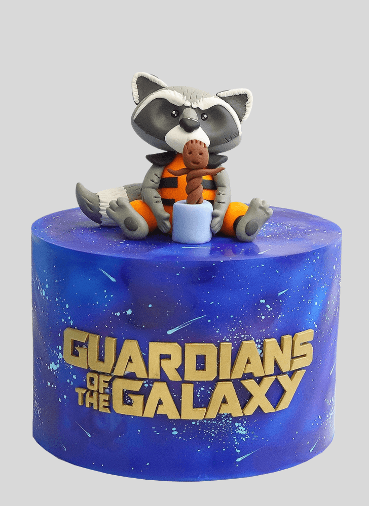 Enticing Rocket Raccoon Cake