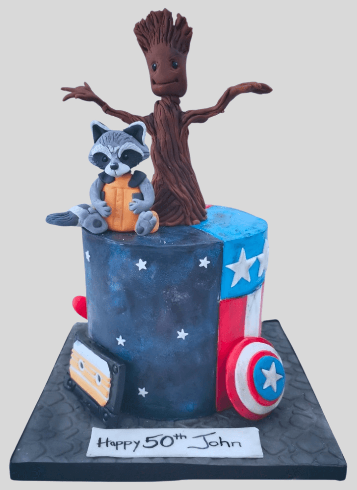 Excellent Rocket Raccoon Cake