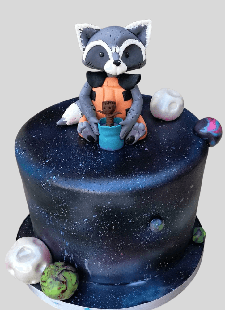 Exquisite Rocket Raccoon Cake
