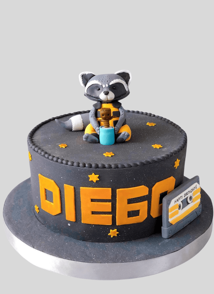 Handsome Rocket Raccoon Cake