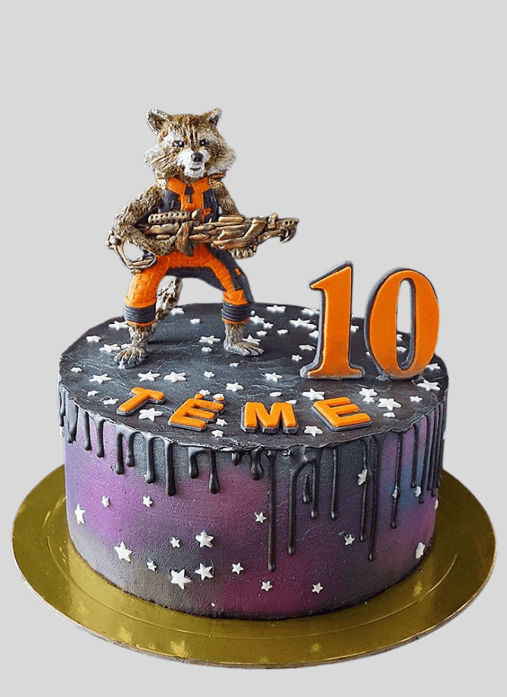 Ideal Rocket Raccoon Cake