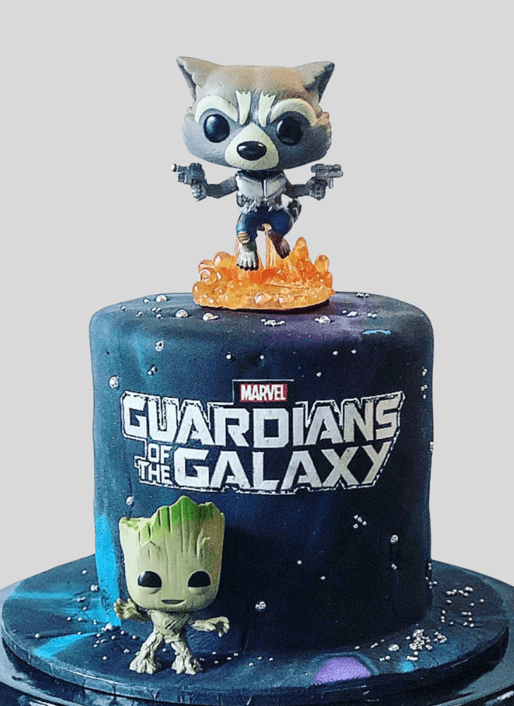 Inviting Rocket Raccoon Cake
