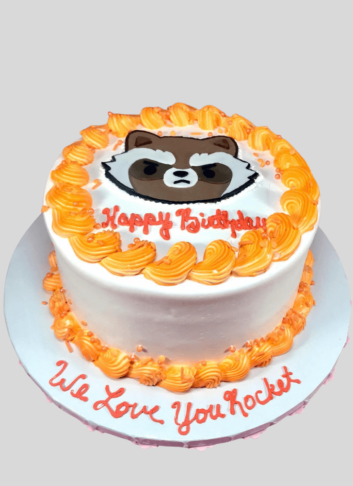 Magnetic Rocket Raccoon Cake