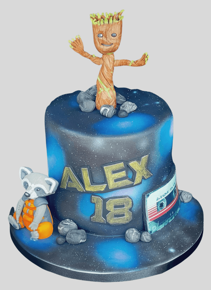 Marvelous Rocket Raccoon Cake