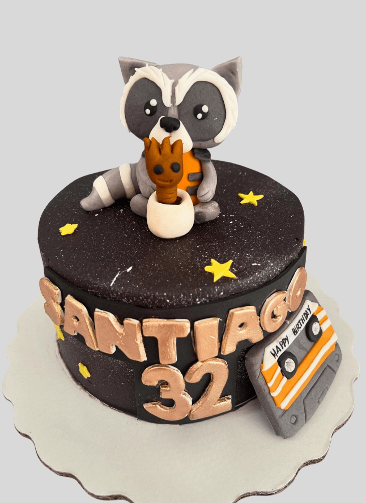 Mesmeric Rocket Raccoon Cake