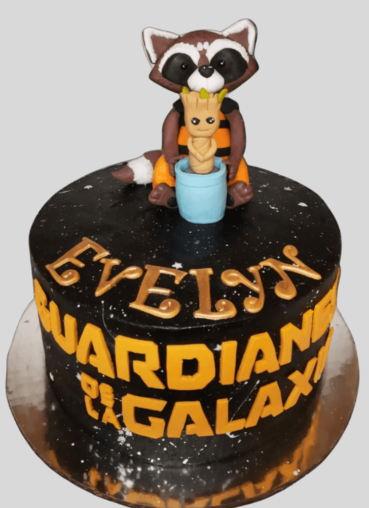 Radiant Rocket Raccoon Cake