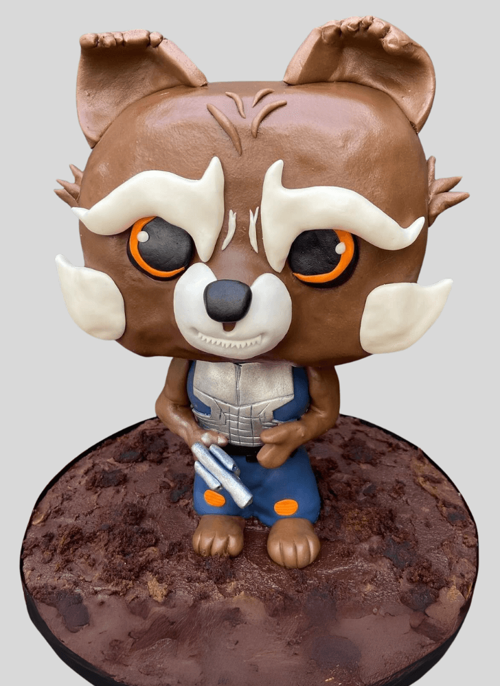 Refined Rocket Raccoon Cake