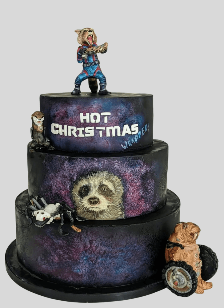 Resplendent Rocket Raccoon Cake