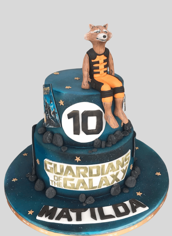 Shapely Rocket Raccoon Cake
