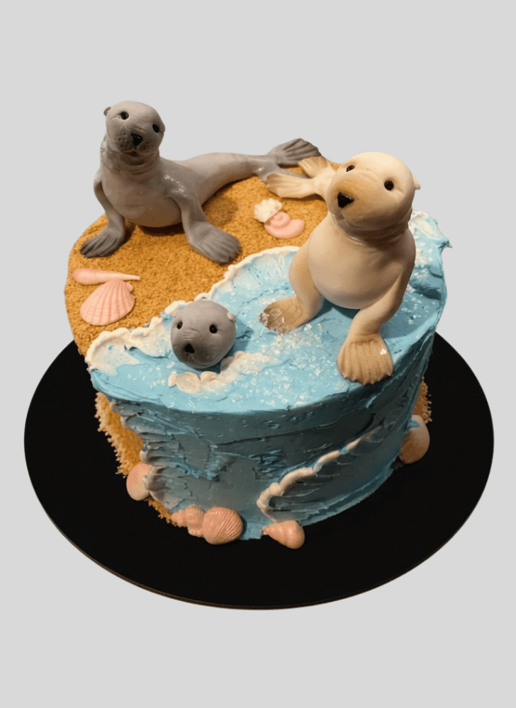 Admirable Sea Lion Cake Design