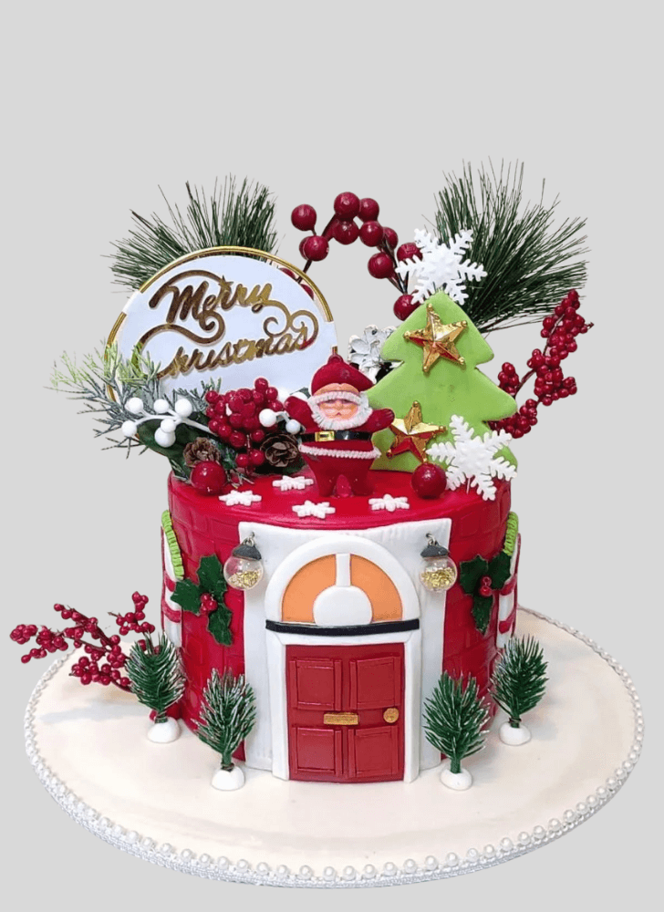Inviting Santa Cake