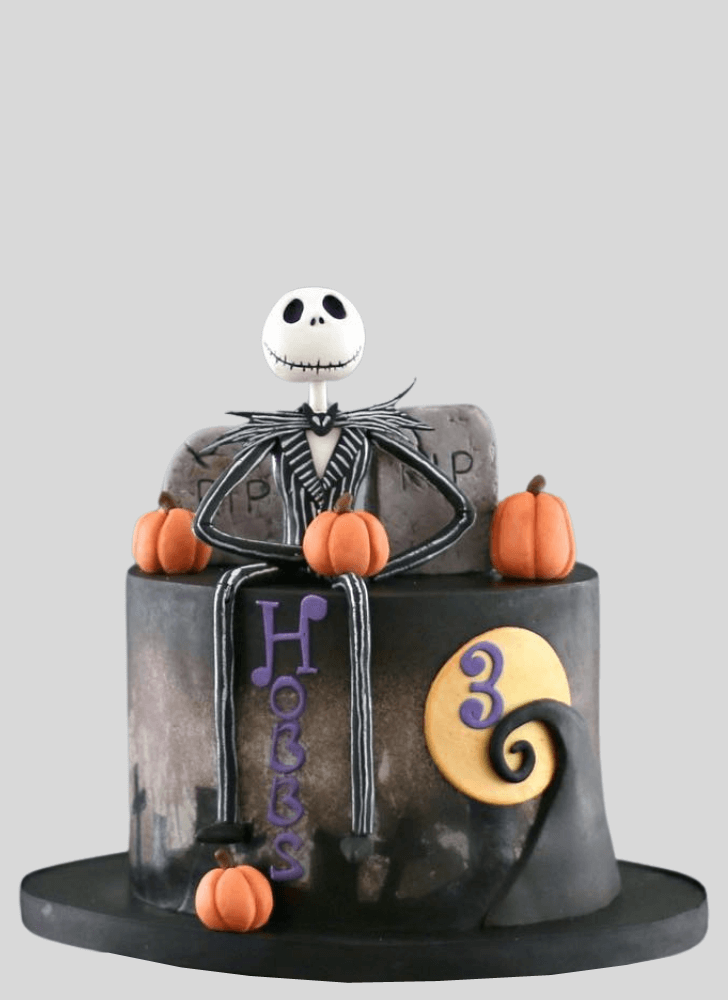 Delicate Jack Skellington Cake