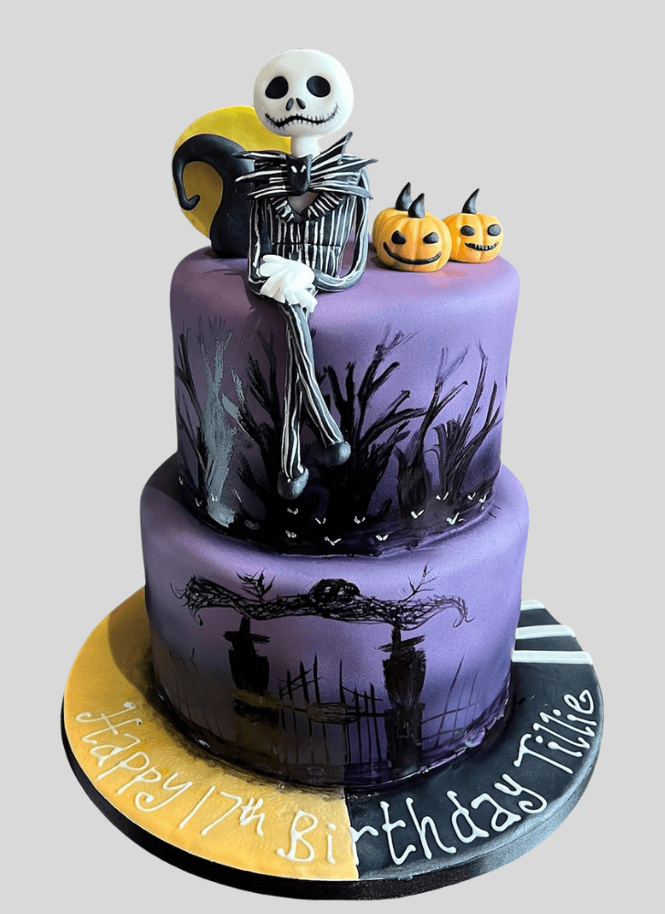 Enticing Jack Skellington Cake