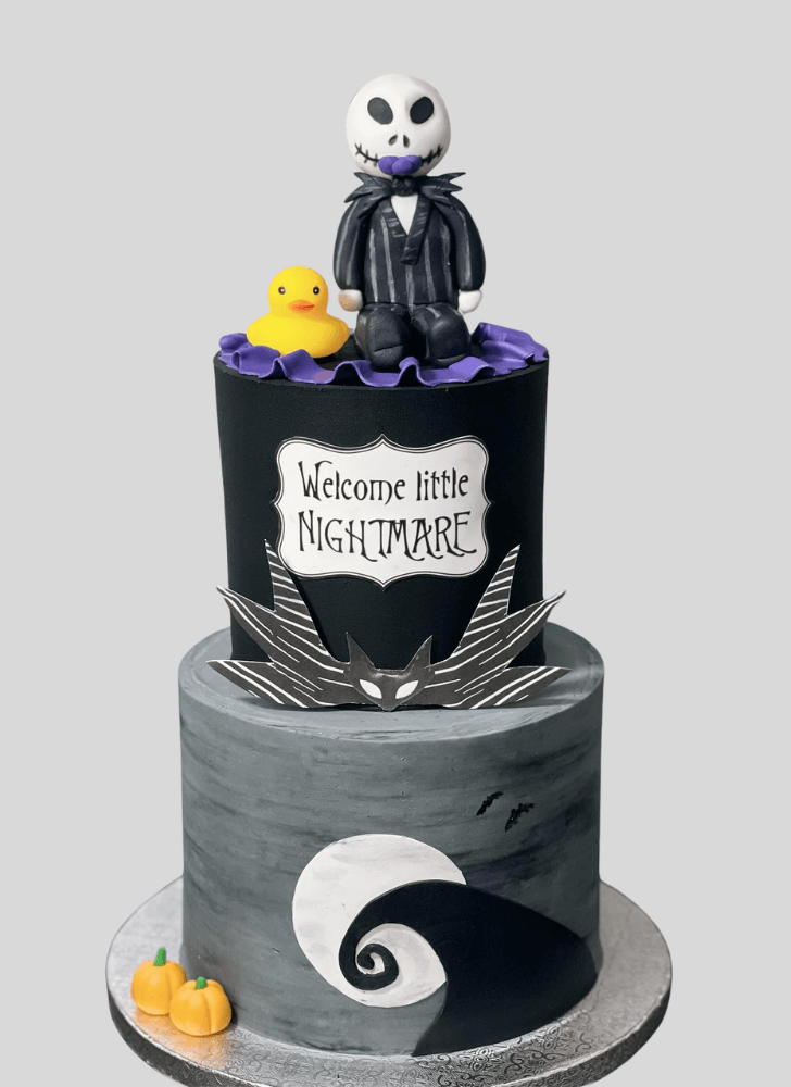 Slightly Jack Skellington Cake