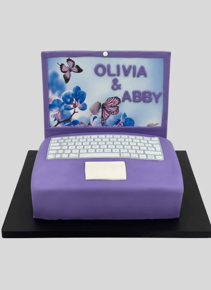 Delicate Laptop Cake