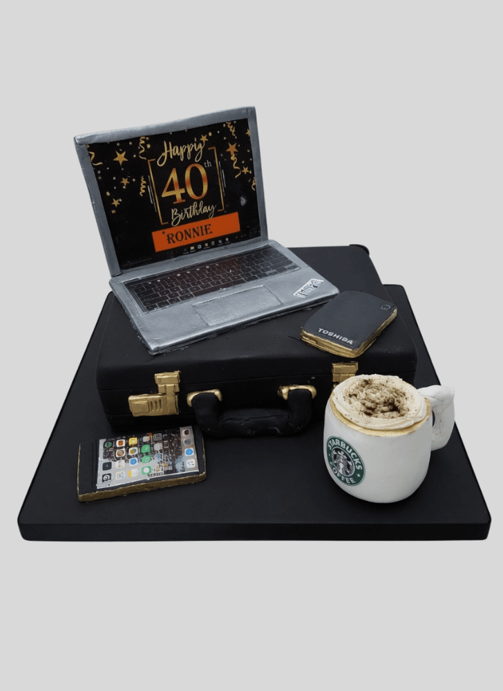 Pretty Laptop Cake