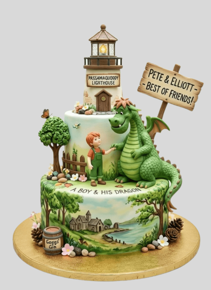 Enticing Petes Dragon Cake