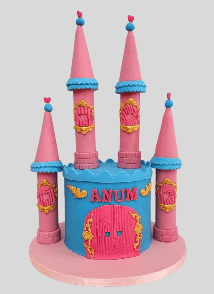 Delicate Castle Cake