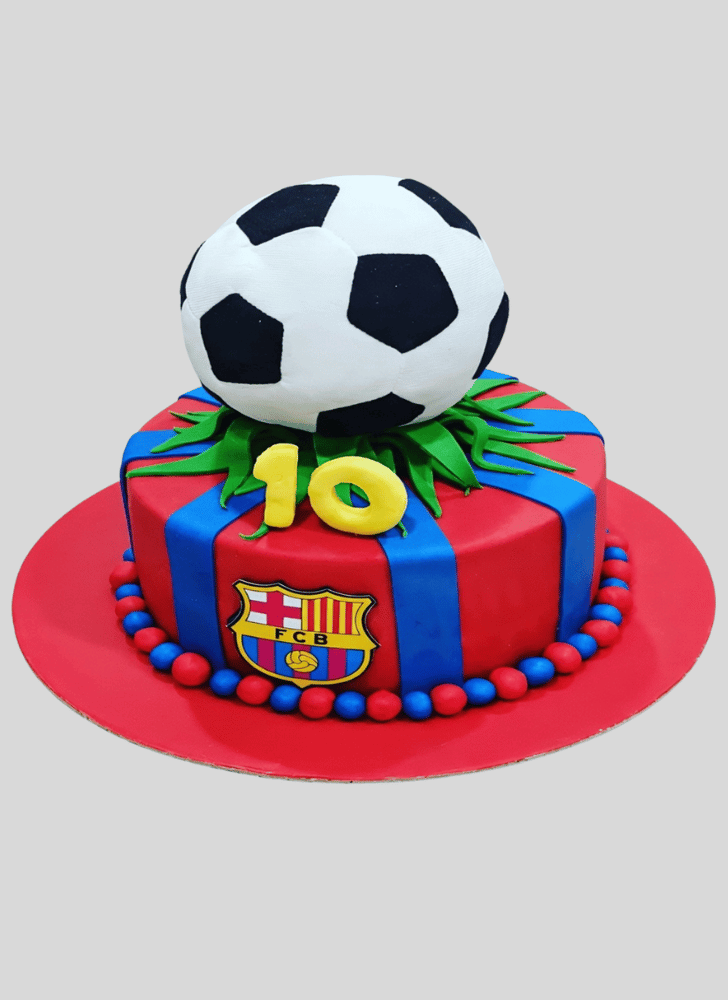 Resplendent Football Cake
