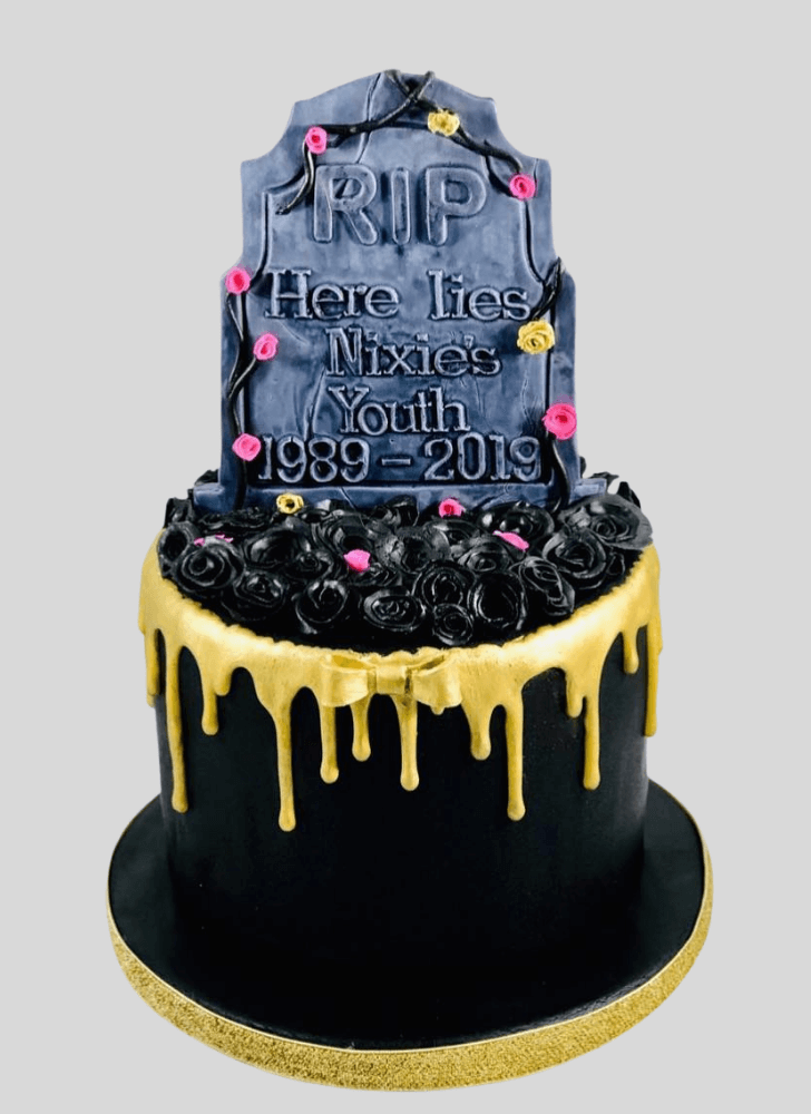 Pleasing Tombstone Cake