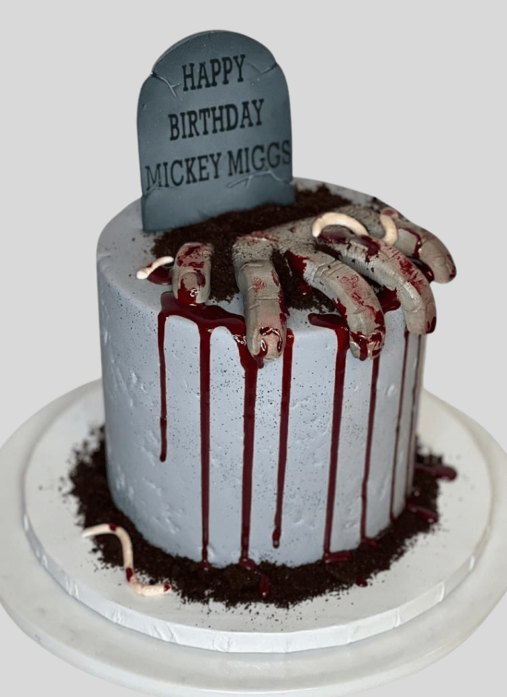Pretty Tombstone Cake