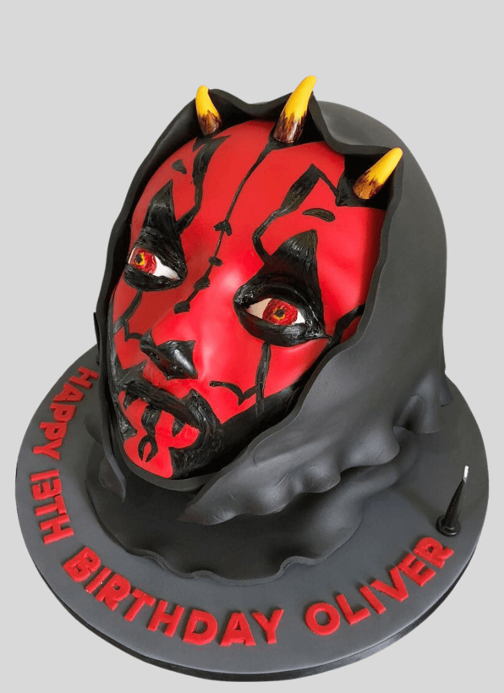 Slightly Darth Maul Cake