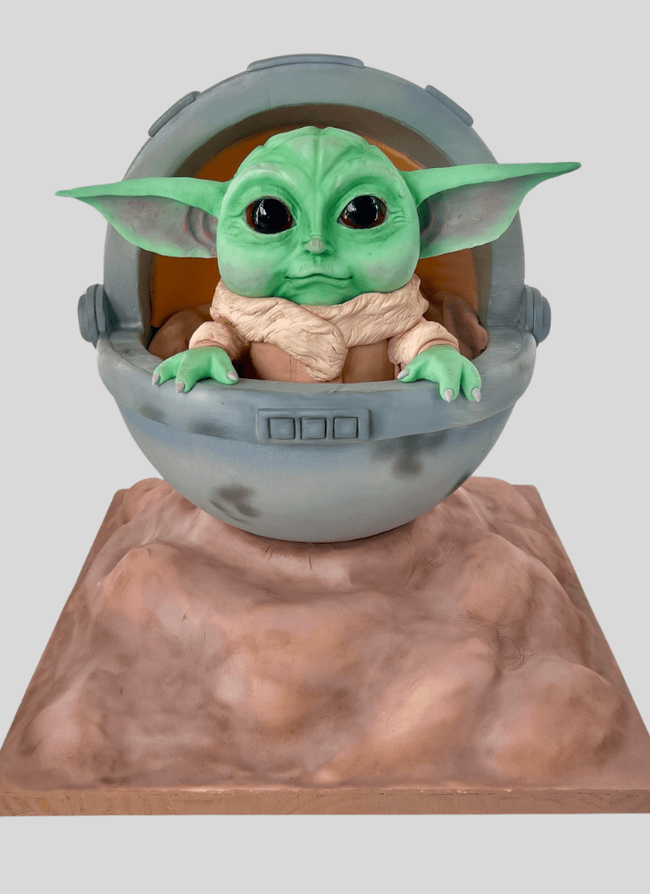 Slightly Grogu Cake