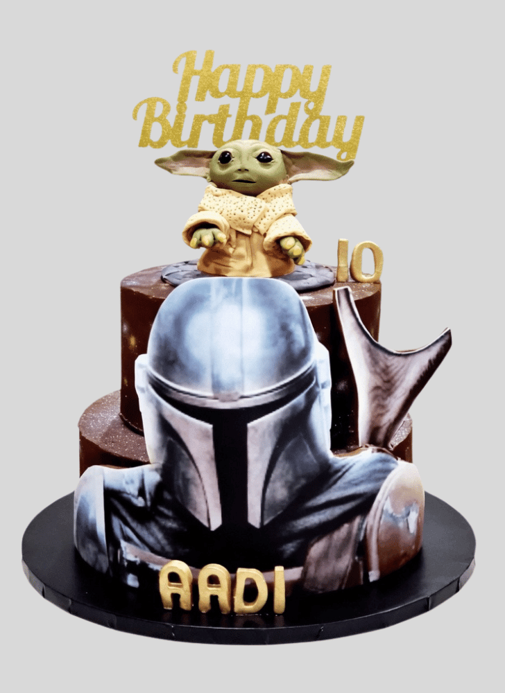 Pleasing Mandalorian Cake