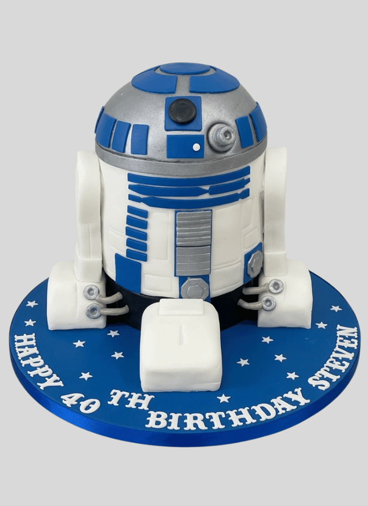 Cute R2-D2 Cake