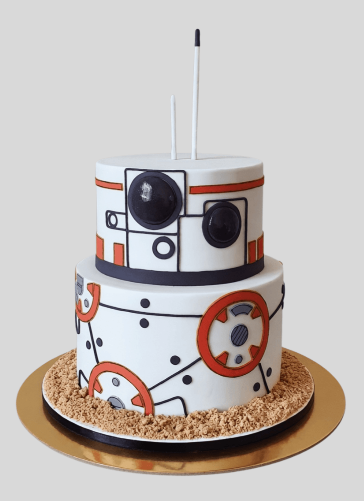 Appealing BB8 Cake