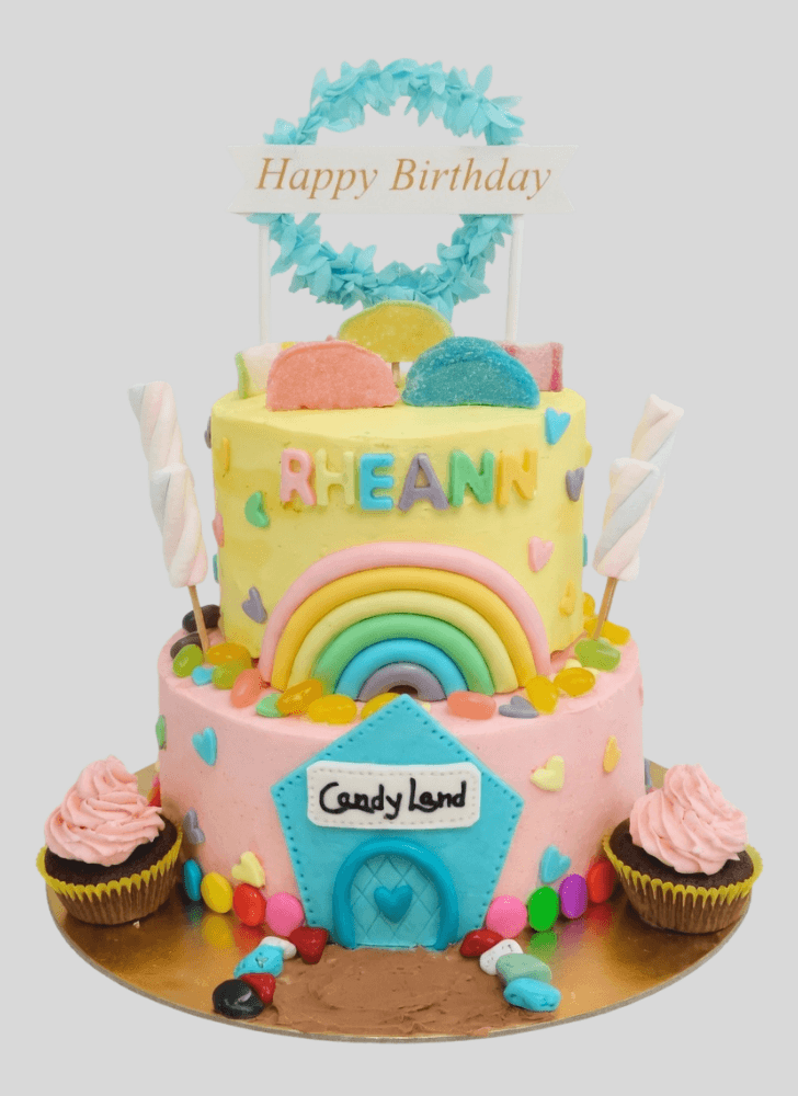 Inviting Candyland Cake