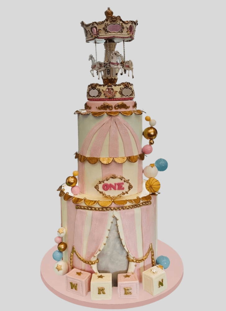 Appealing Carousel Cake