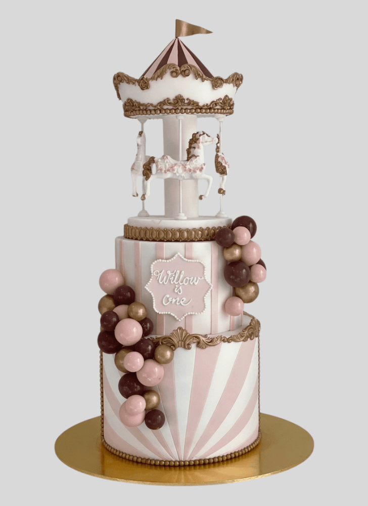 Beauteous Carousel Cake