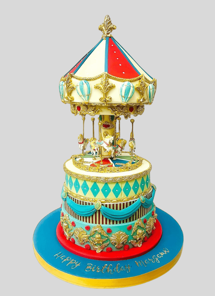 Classy Carousel Cake