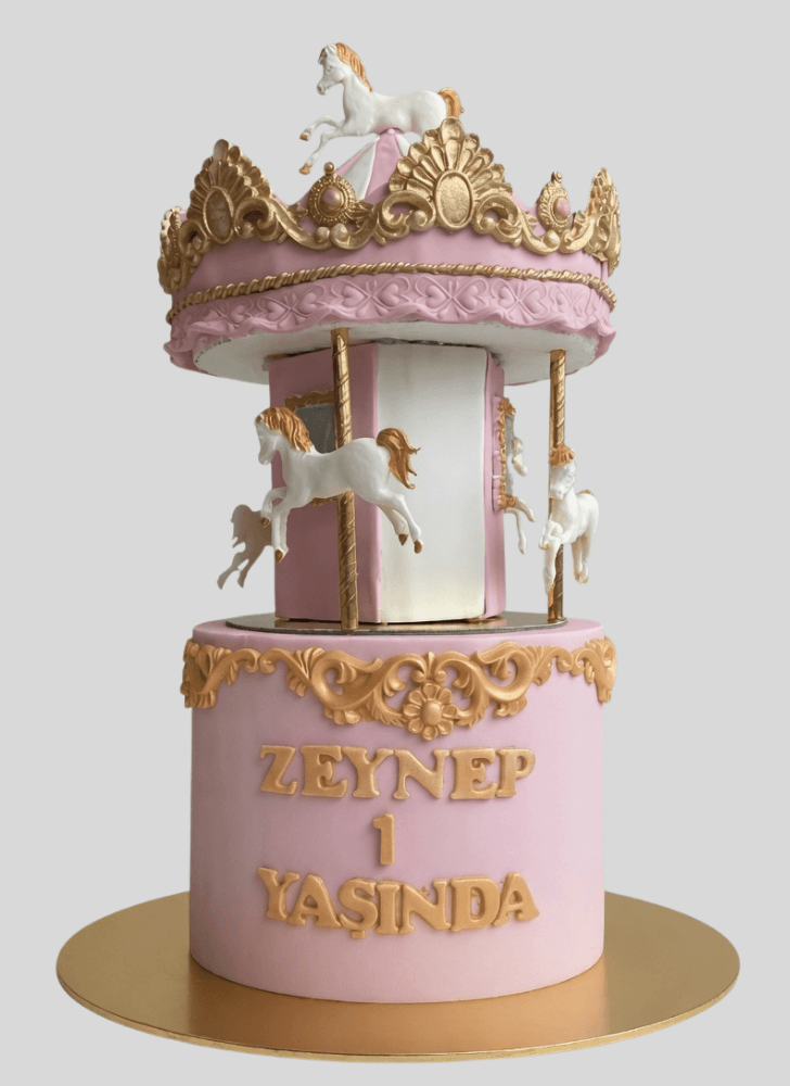 Enticing Carousel Cake