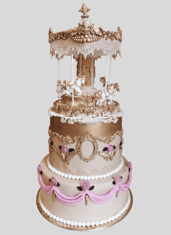 Exquisite Carousel Cake
